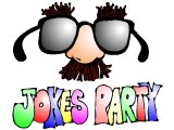 `Jokes Party` with false nose and glasses